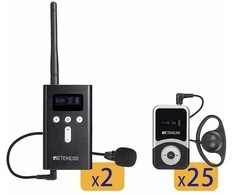 Bevielė žodzių vertimo sistema - 25 vartotojai Retekess T130S T131S Interpretation