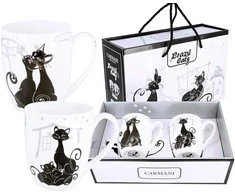Carmani Puodeliai 2 vnt Crazy Cats 400ml, dovanų dėžutėje