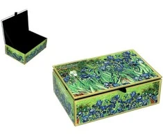 Stiklinė papuošalų dėžutė - V. van Gogh, Irisai (CARMANI)