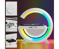 3in1 5W Garso kolonėlė su RGB apšvietimu ir belaidžiu įkrovimu