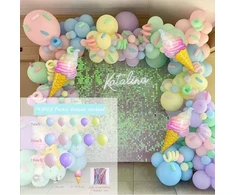 CREAM Ice Kreminis Themed Macaron balionų rinkinys (143 vnt)