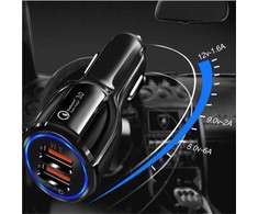DreamQo TE-682 Dual automobilinis kroviklis, juodas