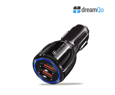 DreamQo TE-682 Dual automobilinis kroviklis, juodas