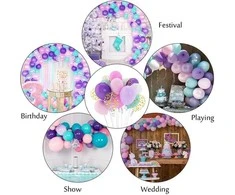 Macaron Pastel balionų rinkinys šventėms (164pcs)