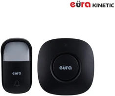 Bevielis kinetinis durų skambutis Eura WDP-52A3 Juodas
