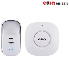 Bevielis kinetinis durų skambutis Eura WDP-52A3 Baltas