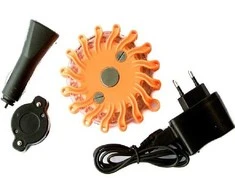 Blyksinti mini LED įspėjamoji lemputė (oranžinė)