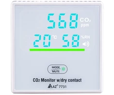 CO₂, temperatūros ir drėgmės valdiklis su relė AZ 7731