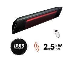 Heliosa Hi Design Halogeninis infraraudonųjų spindulių lauko šildytuvas Heliosa Juodas Evo