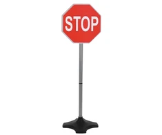 Įspėjamasis STOP ženklas su stovu