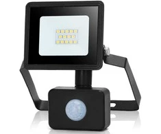 LED lempa su judesio jutikliu 10W 4000K 198442 (juodos spalvos)