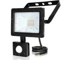 LED lempa su judesio jutikliu 10W 4000K 187880 (juodos spalvos)