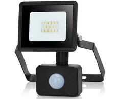 LED lempa su judesio jutikliu 10W 4000K 198442 (juodos spalvos)