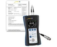 Medžiagos storio matuoklis PCE-TG 300-NO5-ICA su ISO kalibravimo sertifikatu