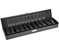 NEO ilgų smūginių galvučių rinkinys, 1/2", 11 vnt. (10–24 mm), CrV