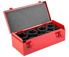 NEO smūginių galvučių rinkinys, 1", 9 vnt. (27–50 mm), CrMo
