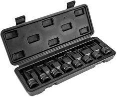 NEO TORX smūginių antgalių rinkinys, 8 vnt., T25–T60, Cr-Mo plienas