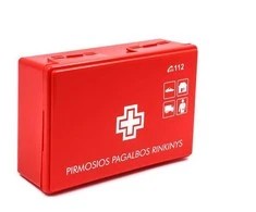 Pirmosios pagalbos rinkinys plastikiniame dėkle įmonėms (atnaujinta sudėtis)