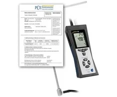 Srauto matuoklis PCE-HVAC 2-ICA su ISO kalibravimo sertifikatu