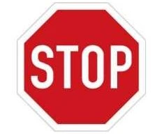 STOP ženklas montuojamas ant užtvaros svirties