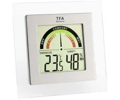 Termometras-higrometras su komforto lygio indikatoriumi su metrologine patikra TFA 30-5023M