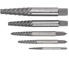 TOPEX varžtų išsukimo rinkinys, 5 vnt., Ø 3,3–19 mm