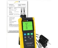Vibracijos matuoklis PCE-VM 5000-KIT-ICA su ISO kalibravimo sertifikatu