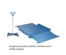 Virtuvinės svarstyklės Žemo profilio platforma FLPC-1 su indikatoriumi DFWL 600 kg