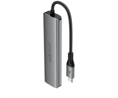Acefast Hub doko stotelė 6w1 USB-C - UAB-A USB-C HDMI SD 4K 60Hz PD 90W - pilka