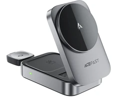 Acefast Stacja ładująca 3w1 bezprzewodowa indukcinė MagSafe - pilka