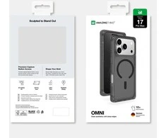 AmazingThing Omni dėklas skirtas Apple iPhone 17 Pro Max suderinamas su MagSafe – juodos spalvos