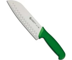 Ambrogio Sanelli Santoku peilis su rutuliniu šlifavimu SUPRA COLORE HACCP 180/310 mm - žalias