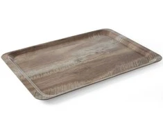 „Amer Box“ stačiakampis neslystantis serviravimo padėklas, 370 x 530 mm - tamsus medis