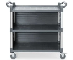 Amer Box Padavėjo aptarnavimo vežimėlis su šoninėmis panelėmis iki 150 kg, 3 lentynų, 842x486 mm
