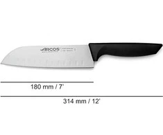 Arcos Santoku peilis su rutuliniu šlifuokliu NIZA, ilgis 180/314 mm