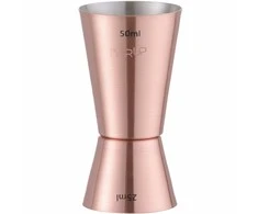 Bar Up Jigger dvipusis barmeno matas gėrimams, varinis, 25/50 ml