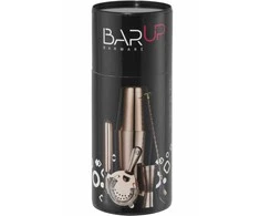 Bar Up Barmeno rinkinys tūbelėje, purtyklė, maišyklė, sietelis, purtytuvas, šaukštas - varis