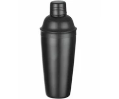 Bar Up 3 dalių barmeno plaktuvas gėrimams ir kokteiliams Cobbler 0,8 l - juodas