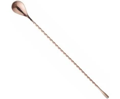 Bar Up Barmeno šaukštas gėrimams ir kokteiliams, ilgas 385 x 35 mm - varinis