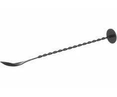 Bar Up Barmeno šaukštas gėrimams ir kokteiliams ilgio su maišytuvu 280 x 35 mm - juodas