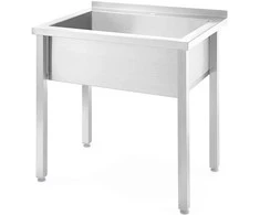 Baseinas zlew gastronomiczny jednokomorowy spawany Budget Line STAL 800 x 600 x 850 mm - Hendi 816707