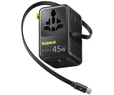 Baseus PicoGo AG11 Fast Universal 45W Travel Charger Cosmic juodos spalvos