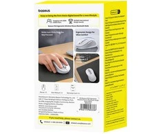 Baseus Bevielė pelė ergonomiczna Bluetooth F02 - balta
