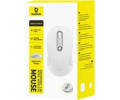 Baseus Bevielė pelė ergonomiczna USB 2.4GHz F02 - balta