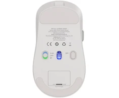 Baseus Bevielė pelė su akumulatorem wskaźnikiem baterii 4000DPI 800mAh 2.4GHz BT - balta