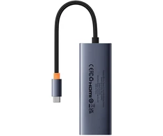 Baseus UltraJoy Series 5w1 USB-C | 1x HDMI4K@30Hz | 4x USB-A 3.0 pilka