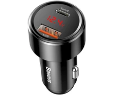 Baseus Magic Series 45 W su wyświetlaczem 1x USB-A + 1x USB-C - juoda