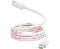 Baseus USB-C „Dynamic 4 Pro“ 100 W 1 m ilgio ir savaime susirenkantis laidas – rožinis