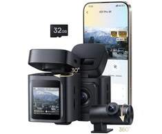Baseus PrimeTrip VD1 Pro Car DVR 4K+1080p with Baterija - Juodas