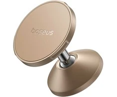 Baseus „GoTrip DC1 MagSafe“ magnetinis automobilinis laikiklis išmaniajam telefonui ant priekinio stiklo ir prietaisų skydelio – auksinis